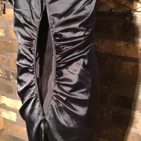 Moda International dress Bodycon ruched black 8 - Picture 5 of 7